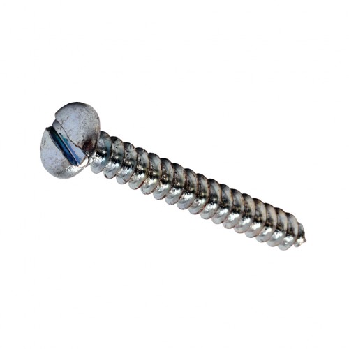 12 x 1 1/2 Slotted Pan Head Sheet Metal Screws Type A Aluminum